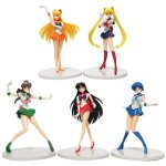 5 pi�ces - figurines daction de dessin anim� sailor moon jouet mod�le tsuk37 usagi masque de smoking ...