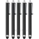 Stylet capacitif - hautes et nouvelles - 5 pices - noir - alliage daluminium - universel
