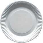 50 assiettes carton rond 18cm blanc - vaisselle de f�te