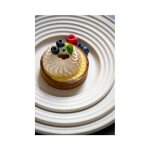 50 assiettes vague fibre de canne bio 18cm blanc - vaisselle de fte