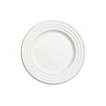 50 assiettes vague fibre de canne bio 23cm blanc - vaisselle de fte
