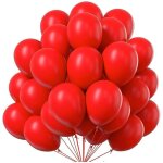 50 ballons rouges � 35 cm ? pour anniversaire mariage & f�te ? gonflage air ou h�lium ? d�coration