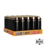 50 briquets bic mini  pierre gold