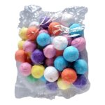 50 mini boules de papier ouate multicolores pour sarbacane f�te confettis