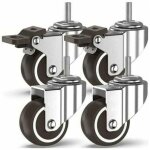 50 mm roulettes pivotantes 4 � tiges filet�esroulettes pour meublesroues � freins pour transport industriel ...