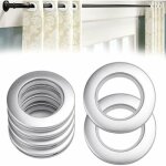 Anneaux de rideau - plastique - 50 pièces - argent mat - diamètre intérieur 40mm - accessoires polyvalents ... Anneaux de rideau - plastique - 50 pièces - argent mat - diamètre intérieur 40mm - accessoires polyvalents ...