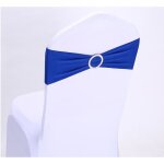50 pcs noeuds de chaise elastique bande housse de chaise dcor mariage fte bleu