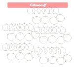 50 pi�ces 20mm en vrac boucles doreilles en acier inoxydable bricolage anti allergie verre � vin anneaux ...