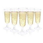 50 pices fltes  champagne en plastique 150ml verres  champagne transparents gobelets  vin rutilisables ...