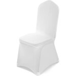 50 pi�ces housses de chaises blanches - housses de chaises en polyester spandex pour les mariages les ...