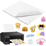 50 pi�ces kit feuille transparent autocollant stickers vinyle imprimable pour imprimante jet dencre et ...