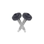 50 vis auto - foreuses torx gris 7024 �4. 8x35mm avec rondelles �tanches pour bac acier t�les bardage ...