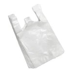 500 sacs bretelles blancs 26 + 12x45 cm en plastique 13 microns 500 sacs bretelles blancs 26 + 12x45 cm en plastique 13 microns