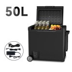 50l glaci�re �lectrique double zone r�frig�rateur et cong�lateur de voiture 12 / 24 / 240v avec �cran ...