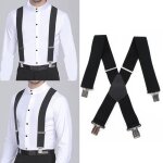 50mm pour les hommes de la bonneterie 4 clips extra large x - forme pantalon sangles lastiques