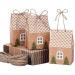 50pcs botes  drages pour nol mariage baptme fte contenant drages en papier kraf avec ficelle
