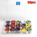 50pcs mdiator plectres epaisseur guitare lectrique acoustique multicolore