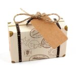 50pcs mini valise boite de bonbons de kraft bonbonniere boites - cadeaux de mariage de voyage a theme ...