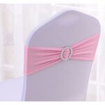 Noeuds de chaise elastique - dcoration pour mariage fte baptme - rose