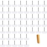 50pcs patin glisseurs pour meuble tampon pied teflon a clouer avec vis patin chaise 20mm quincaillerie ...