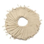 50pcs petit sac pochette en lin naturel jute toile sac cadeau  cordon