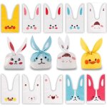 Sachet cadeau - 50pcs - motif oreilles de lapin - plastique alimentaire - idal fte enfant