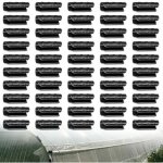 50pcs serre tuyau 25mm pour tunnel jardin - clips fixation b�che plastique solide label