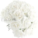 50x blanc fleurs roses artificielle en tissu dco mariage maison jardin