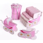 50x boîte à dragées bonbonnière poussette rose fille bébé baptême cadeau faveur 3x2x55cm 50x boîte à dragées bonbonnière poussette rose fille bébé baptême cadeau faveur 3x2x55cm