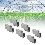 50x serre de jardin s clips ensemble de pince de vitrage verre aluminium inox