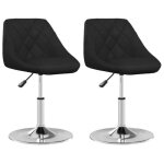 51926�bestlot de 2 chaises de salle � manger design r�tro fauteuils chaises de cuisine - noir similicuir ...