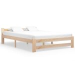 5507live]lit adulte lgant - sommier inclus cadre de lit vintage - bois de pin massif 120x200 cm fr ...