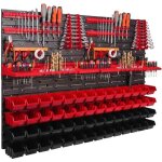 �tag�re murale - botle - 115x78 cm - rouge - syst�me de rangement modulable - 56 pcs