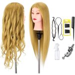 56cm 100% cheveux naturels ttes dexercice tte  coiffer coiffure cosmtologie pratique mannequin tte ...