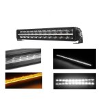 56cm barre lumineuse led 12 - 24v feu longue port�e 10900lm + drl orange blanc