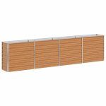 [5989261]jardini�re sur�lev�e - bac pot de jardin sur�lev�e marron clair 320x40x77 cmpoids:16. 8 kg