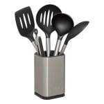 5five - 5 ustensiles de cuisine avec pot de rangement en inox 5five - 5 ustensiles de cuisine avec pot de rangement en inox