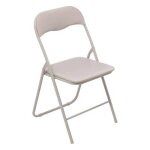 5five - chaise pliante beige en pvc