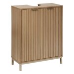 5five - meuble bas tasso sous lavabo effet bois naturel