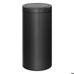5five - poubelle automatique delta en mtal noir 40l