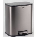 5five - poubelle en inox finition mat 50l