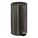 5five - poubelle m�tal 30l delta inox noir