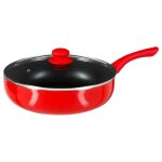 5 five simply smart sauteuse aluminium 28 cm essentielle - rouge tous feux dont induction
