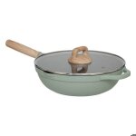 5five - sauteuse horizon en fonte d aluminium vert d28cm