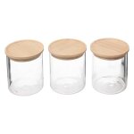 5five - set de 3 bocaux hermétiques en verre 350ml hermet 5five - set de 3 bocaux hermétiques en verre 350ml hermet