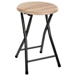 5five - tabourets pliants effet bois naturel