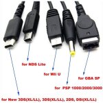 Cble usb 5 en 1 - multi - plateforme - chargeur - 125 cm - noir - pvc