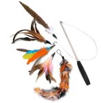 5pcs dr�le de chat tige jeu canne � p�che jouet pour chat t�te de remplacement de la tige dr�le de chat ...