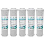 5x aquahouse ah - cto5 cartouches de filtre � eau en bloc de carbone de 10 po pour eau potable syst�mes ...