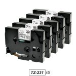 5x cassette à ruban tze - 231 tz - 231 (12mm x 8m) compatible pour brother p - touch gl - 100 pt - 1000 ... 5x cassette à ruban tze - 231 tz - 231 (12mm x 8m) compatible pour brother p - touch gl - 100 pt - 1000 ...